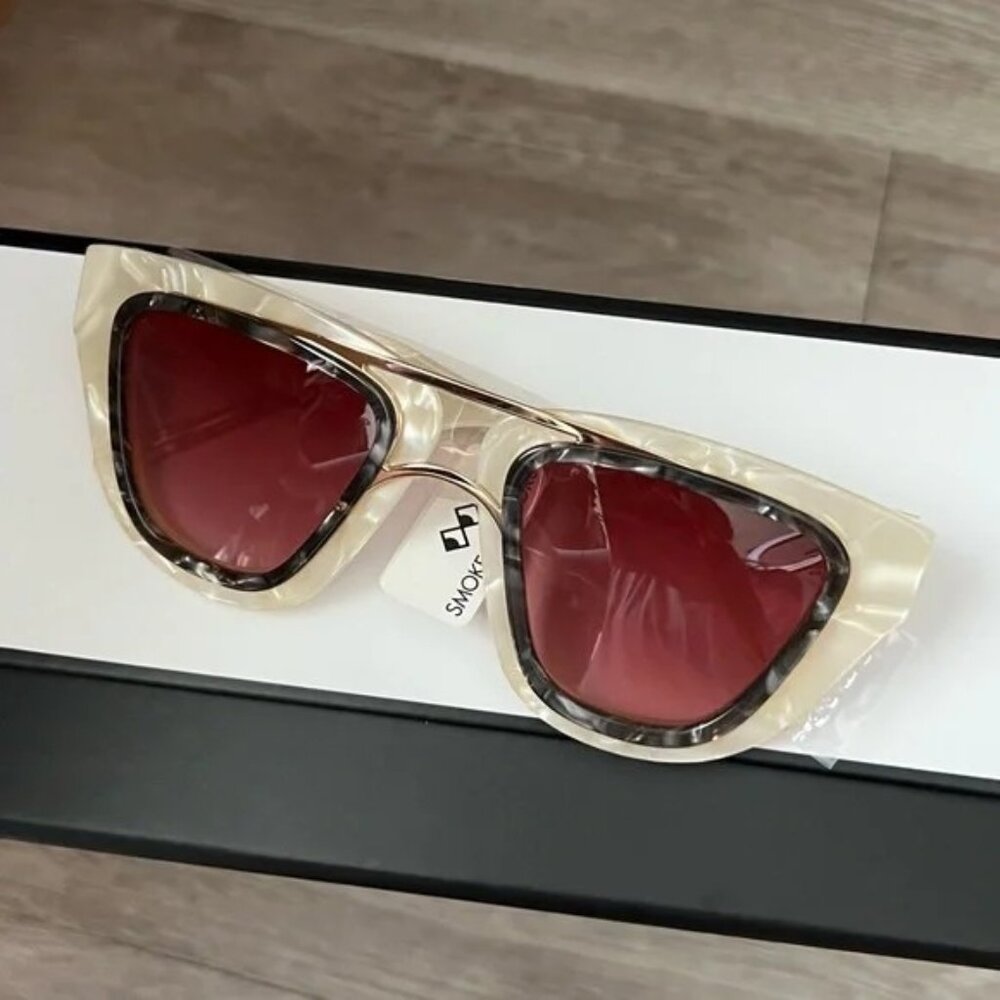 Smoke x Mirrors Sodapop iv white scale black scale sunglasses one size NWOT